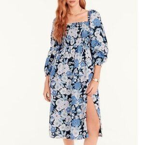 J Crew Linen Daydream Dress in Zinnia Floral